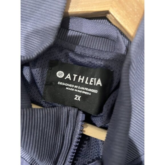 Athleta Brooklyn Bomber Jacket, Leopard Medieval Violet SIZE 2X - Picture 13 of 13